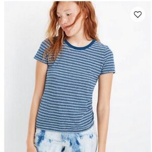 Madewell Lo-Fi Shrunken Tee in Fairbury Stripe